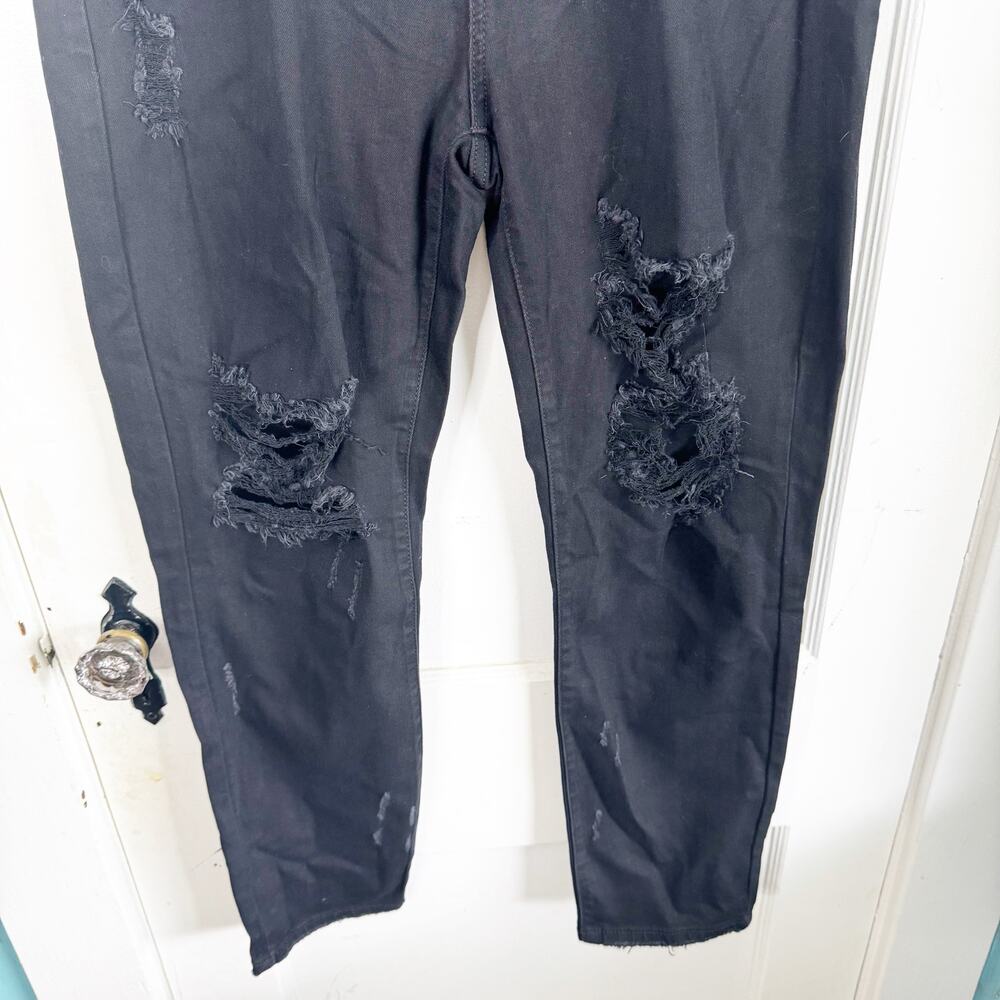 Judy Blue Distressed Boyfriend Fit Black Denim Jeans High Waisted NEW Size 13/31 - Picture 4 of 16
